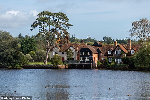 Beaulieu village overlooking Beaulieu River on the edge of the New Forest