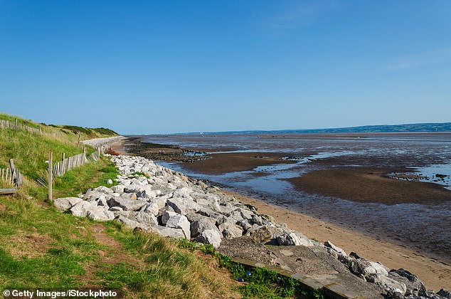 Caldy Beach on the Wirral side of the River Dee estuary