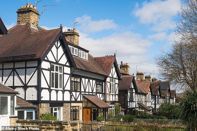 A row of Arts and Crafts-style houses in Roundhay