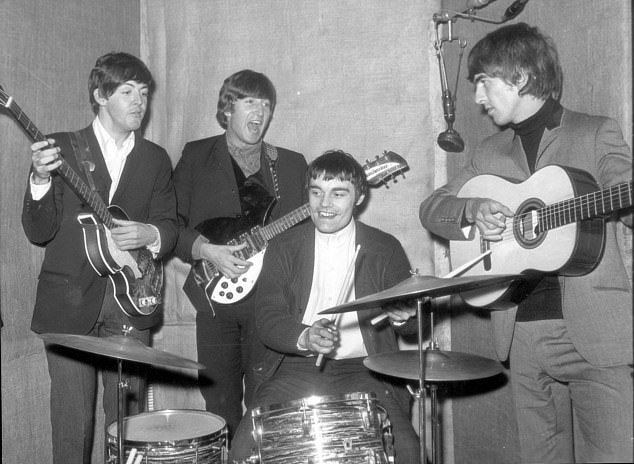 Jimmie Nicol is seen here at Melbourne's Essendon airport in June 1964 after being told his time with The Beatles was over - though he was given a bag with the band's branding