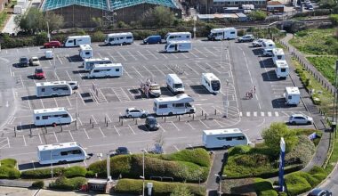 The caravans first pitched up at the Tesco superstore on Broad Piece in Wick yesterday and are believed to have remained there overnight