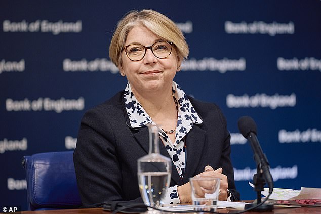 Warning: Sarah Breeden, deputy governor at the Bank of England (pictured), said that 'overall, tariffs are likely to lower UK growth'