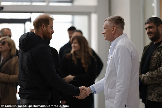 Harry visited the Superhumans Centre in Lviv, an orthopaedic clinic and rehabilitation centre