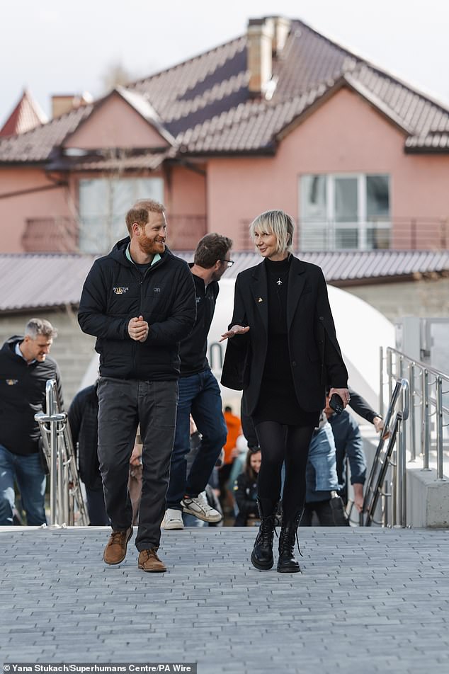 The Duke of Sussex during a visit to Ukraine to meet war victims in an unannounced trip
