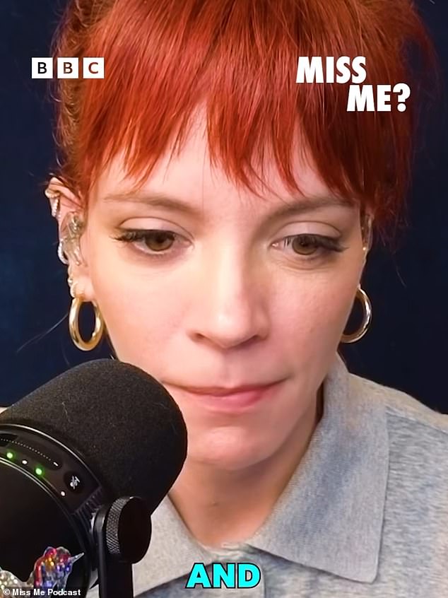 Her post comes after she left Lily Allen (pictured) red-faced after she called her out on an embarrassing friendship faux pas during their latest Miss Me? podcast
