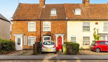 Upon first glance, the three-bedroom house looks unassuming as the exterior is narrow and cosy with a traditional tiled roof