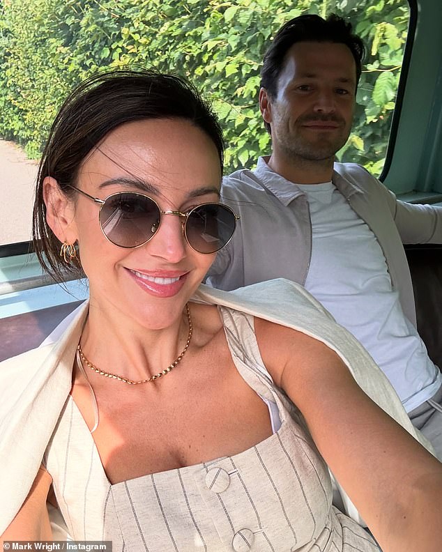 Mark previously described fatherhood as the 'biggest achievement' of his life since welcoming baby Palma into the world with wife Michelle (pictured) on March 6