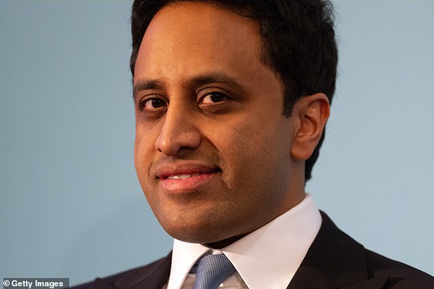 The row reached new heights when Reform chairman Zia Yusuf, pictured, triggered what his colleagues have described as 'a nuclear solution' by calling in the police over his allegation that he had been threatened with physical violence by Lowe last December