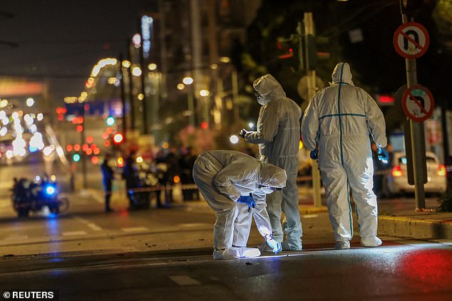 The Hellenic Train building also appeared undamaged following the blast on Friday night