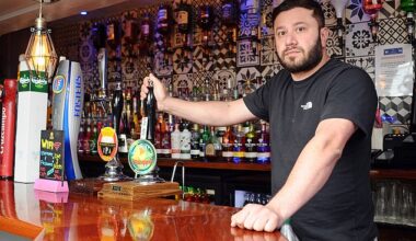 Pub Landlord Erhan Sahin, 36, is pictured at The Three Steps Pub in Cowley High Street