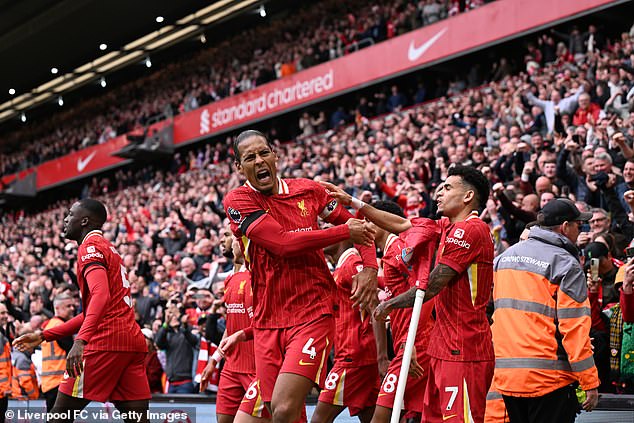 Liverpool scored a late winner to beat West Ham and move closer to the Premier League title