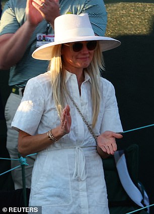 Pictured, Erica after Rory's Masters win