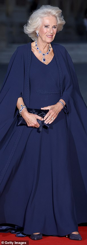 The Queen wore these Sole Bliss pumps to the State Banquet at the Palace of Versailles in Paris in 2023