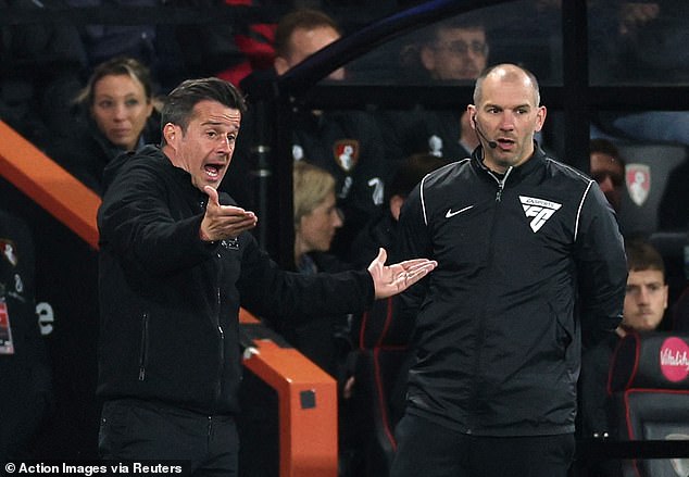 Marco Silva was left furious by a bizarre error during Fulham's 1-0 defeat at Bournemouth