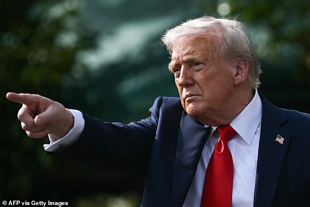 As Donald Trump threatens to set the global finance trade ablaze with his controversial tariffs, it seems Baba Vanga's predictions have come true from beyond the grave (President Donald Trump seen in April)