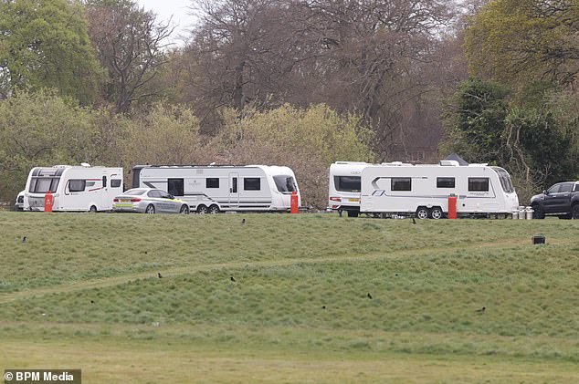 Residents have previously told how the group 'aren't short of a few bob' after admiring their luxury live-in vehicles