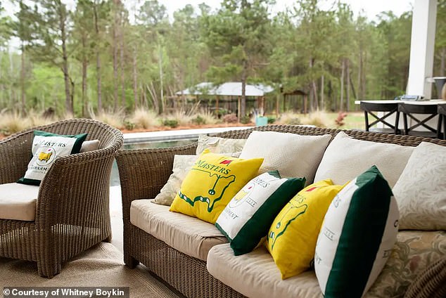 The gorgeous house has views over the course