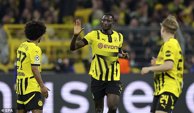 Guirassy took his tally to 13 goals in this season's competition, but Dortmund were knocked out
