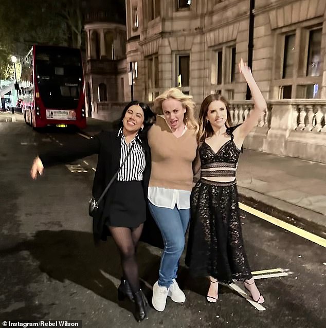The Bridesmaids star, 45, recently shared a gallery of photos to social media which captured her posing up a storm on a London street with her famous friends