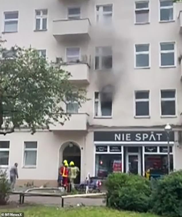 Image shows one of the apartments that the doctor is alleged to have set on fire to cover his tracks