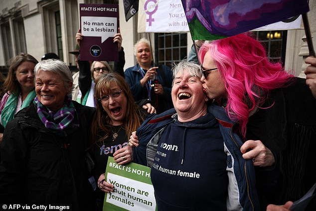Crowds of people cheered and broke into song after the ruling was handed down