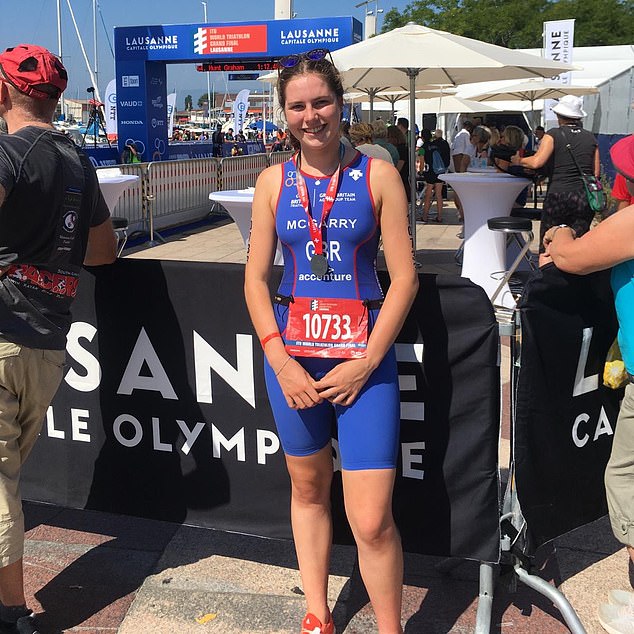 The 23-year-old is a keen fitness enthusiast who enjoys taking part in triathlons