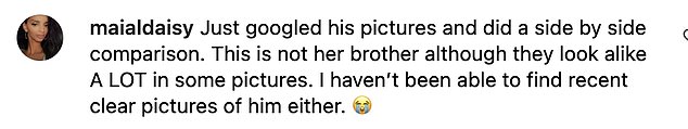 Social media exploded with fans pointing out the mystery man's striking resemblance to Dianna¿s brother Jason