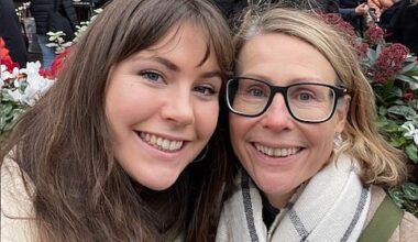 Lily McGarry, 23, a third-year medic at Cardiff University, was rushed to A&E with flu-like symptoms in January by her student doctor friends. Lily's mother Jo Gorrod, who was away in Australia when her daughter fell ill, said she didn't think her daughter would have survived without her housemates (Lily and Jo are pictured together above)