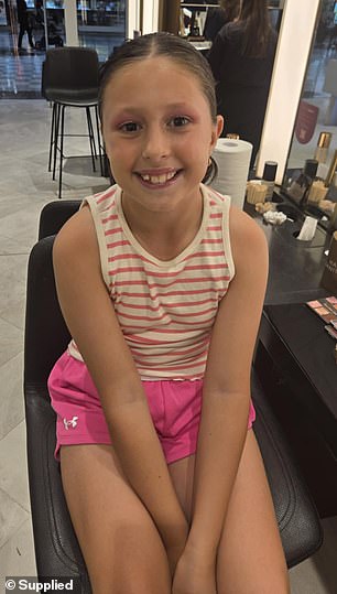 Rosie's post went viral after the mother shared this picture of Lily and explained the heartbreaking reason why she took her to have a makeup session