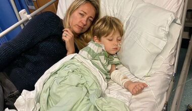 Hugh Menai-Davies in hospital after parents being told it was probably just a stomach bug