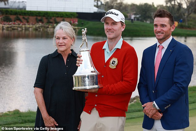 Sam Saunders (R), the grandson of Arnold Palmer, will look to maintain the golfing legacy
