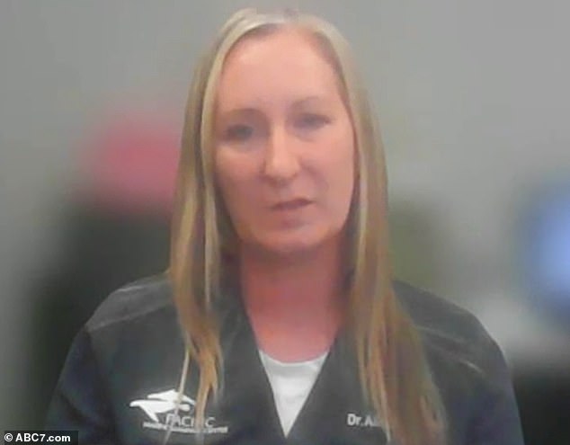 Dr. Alissa Deming, a veterinarian, attributed the sea lion's unusual aggression to a growing issue plaguing the state's bodies of water - toxic algae bloom - which leaves the creatures sick and disrupts their typical, wary behavior, significantly contributing to their sudden acts of violence (pictured: Dr. Alissa Deming)