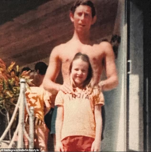 India is the goddaughter of King Charles (pictured together on her Instagram account, when India was a child)
