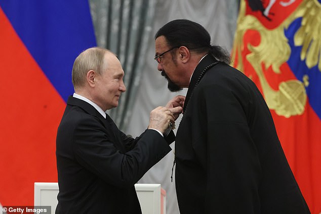 Seagal has had a years-long friendship with Russian President Vladimir Putin, and has even called him 'one of the greatest world leaders'