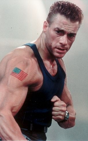 The two action stars rose to fame in the 90s, giving way to their rivalry. Pictured: Van Damme in 1994 film Streetfighter