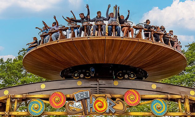 Bigger rides, such as Thor, pictured, will require more tokens, which can be purchased in advance or on the day