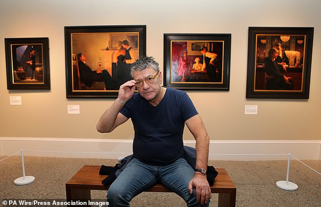 Jack Vettriano at the Kelvingrove Art Gallery in Glasgow in 2013 as he promoted a retrospective that saw more than 100 paintings spanning his entire career put on display