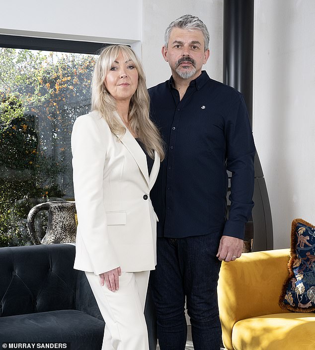 Andrew and Lisa Roussos pictured at their home in Dorset