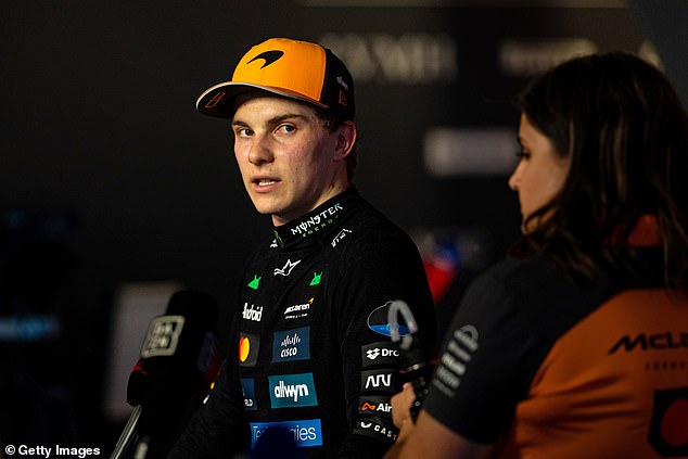 Piastri finished second behind teammate Lando Norris in the first practice session in Saudi Arabia
