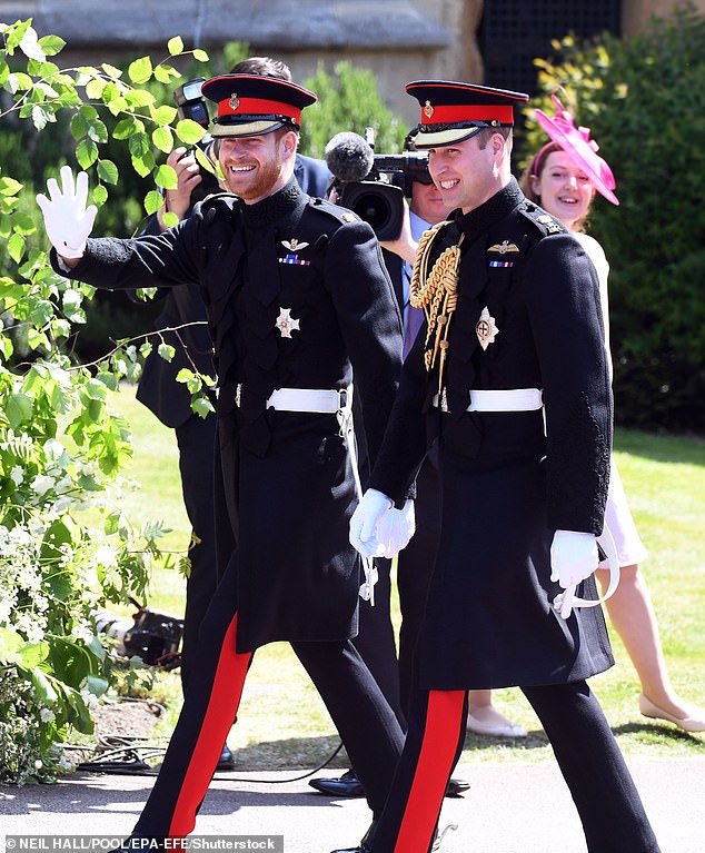 Prince Harry and Prince William Royal Wedding of Prince Harry and Meghan Markle in Windsor in 2018
