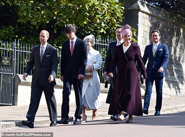 Members of the Royal Family today at the traditional Easter Matins service