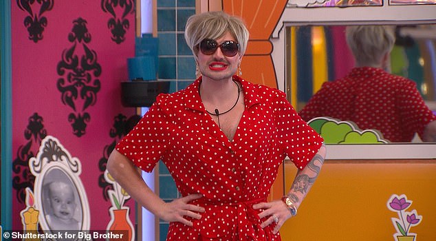 The ITV house has been transformed into a family home for the latest shopping task and the housemates have all been give a role to play; pictured Danny