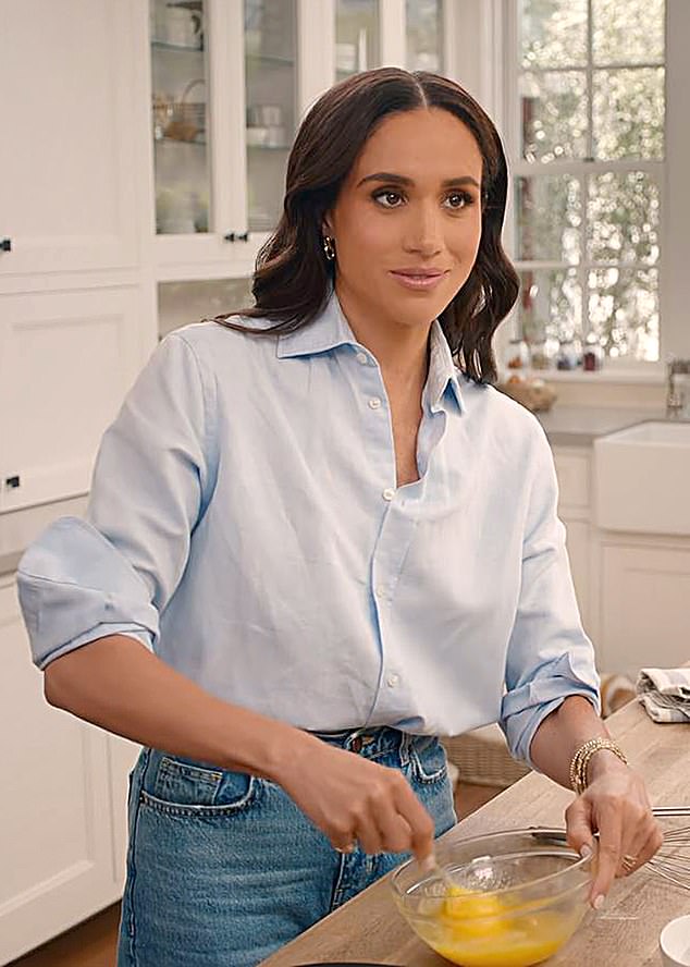 Tina Brown claimed she has been told that Meghan (pictured appearing in episode three of With Love, Meghan) does not take advice from anyone
