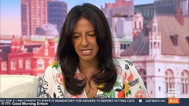 Lorraine, hosted by Christine Lampard , was cut short for ITV to report on the breaking news that Pope Francis had passed away aged 88  - Ranvir pictured before the announcement