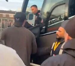Burnley fans confronted Sheffield United players as they boarded the team coach after the game