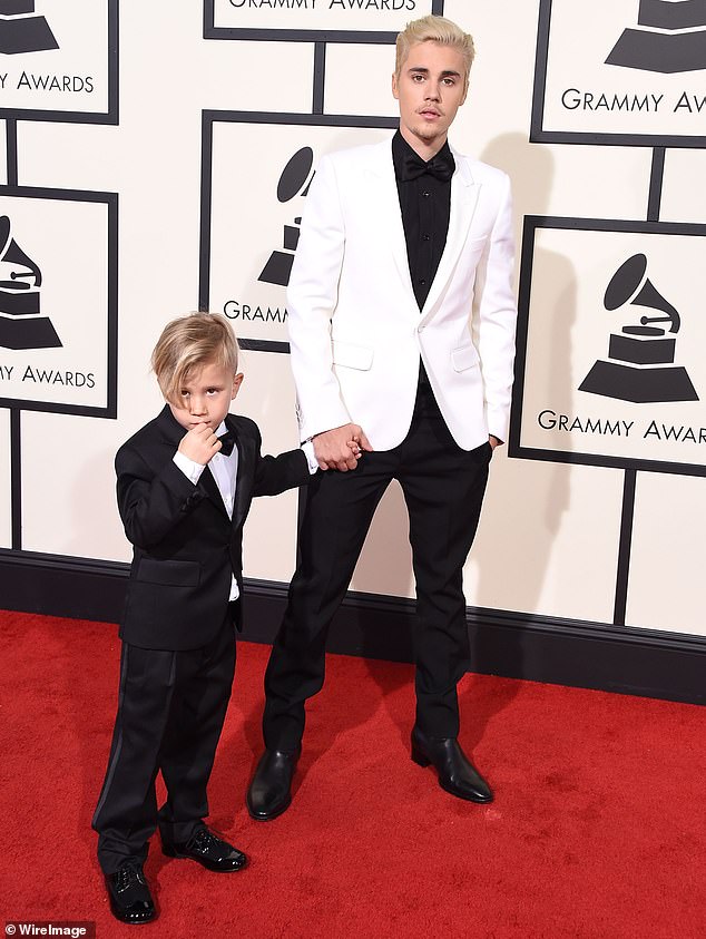 Justin with his younger brother Jaxon in 2016