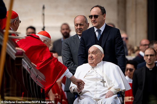 Just days before the pontiff's death, the ailing pope told reporters he was 'living it as best I can' after he was plagued with health issues