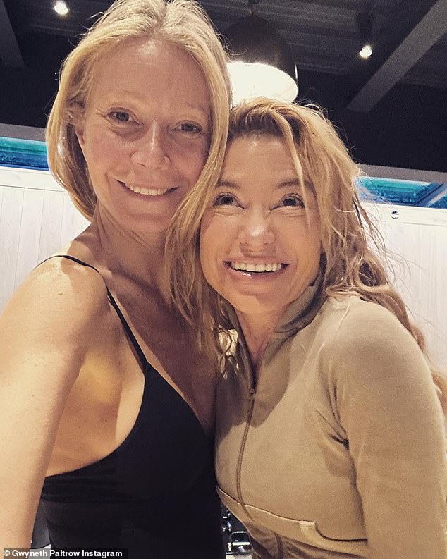 But looking back now, she said she feels like she was 'brainwashed' and 'manipulated' by the mogul, who is seen here with Gwyneth