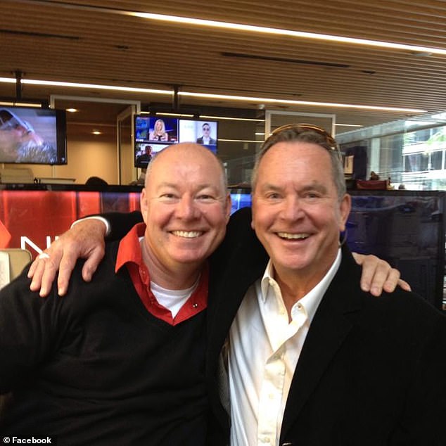 Mr McGrane (pictured with late Seven newsreader Ian Ross) has worked at Seven for more than 23 years and remains employed by the network, according to his LinkedIn profile