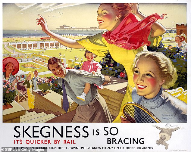 One of the famous old London & North Eastern Railway posters advertising trains to Skegness